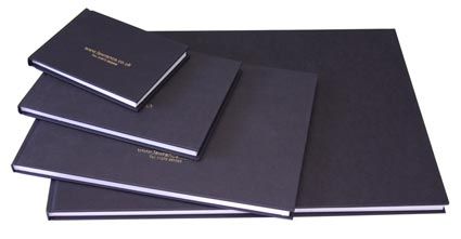 landscape black books of various sizes