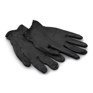 black latex gloves